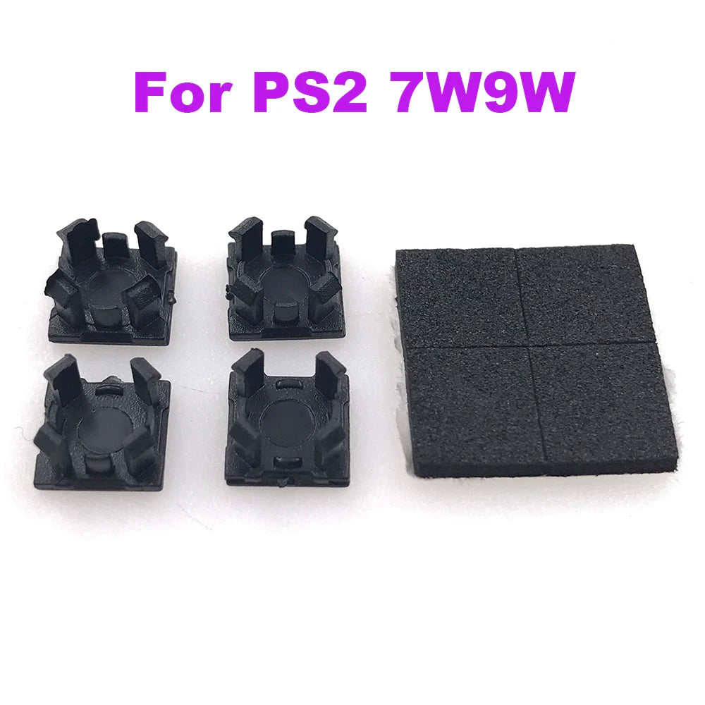 1-5set Black Plastic For PS2 70000 7W 90000 9W Console Screws Screw Rubber Feet Cover Set Screws Kit Repair Parts  Game console repair parts