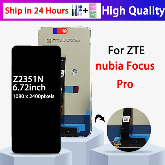 6.72“”IPS LCD For ZTE nubia Focus Pro 5G LCD Z2351N Display Screen Touch Panel Digitizer Assembly Replacement ZTE phone repair parts