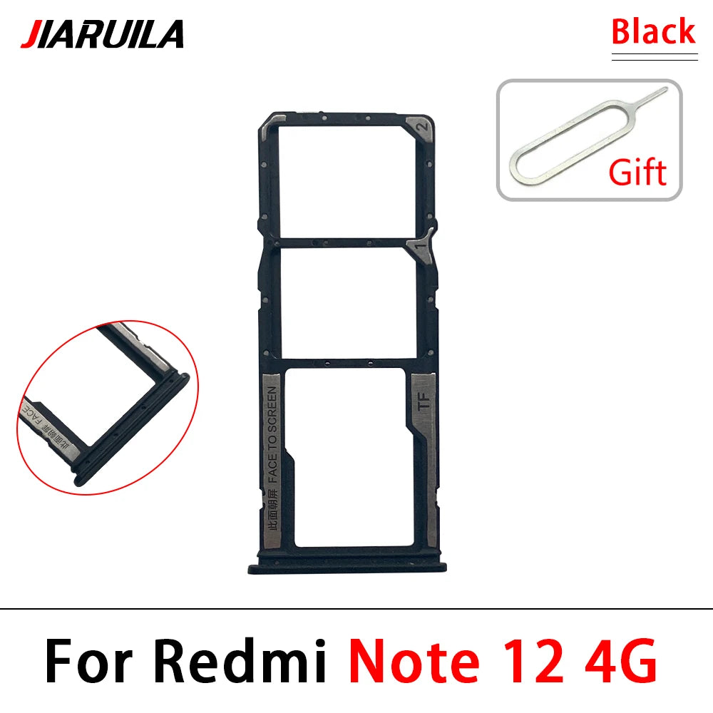 10Pcs, Micro Nano SIM Card Holder Tray Slot Holder Adapter Socket For Xiaomi Redmi Note 12 12s Pro Plus 4G 5G  Xiaomi  Xiao mi phone repair parts