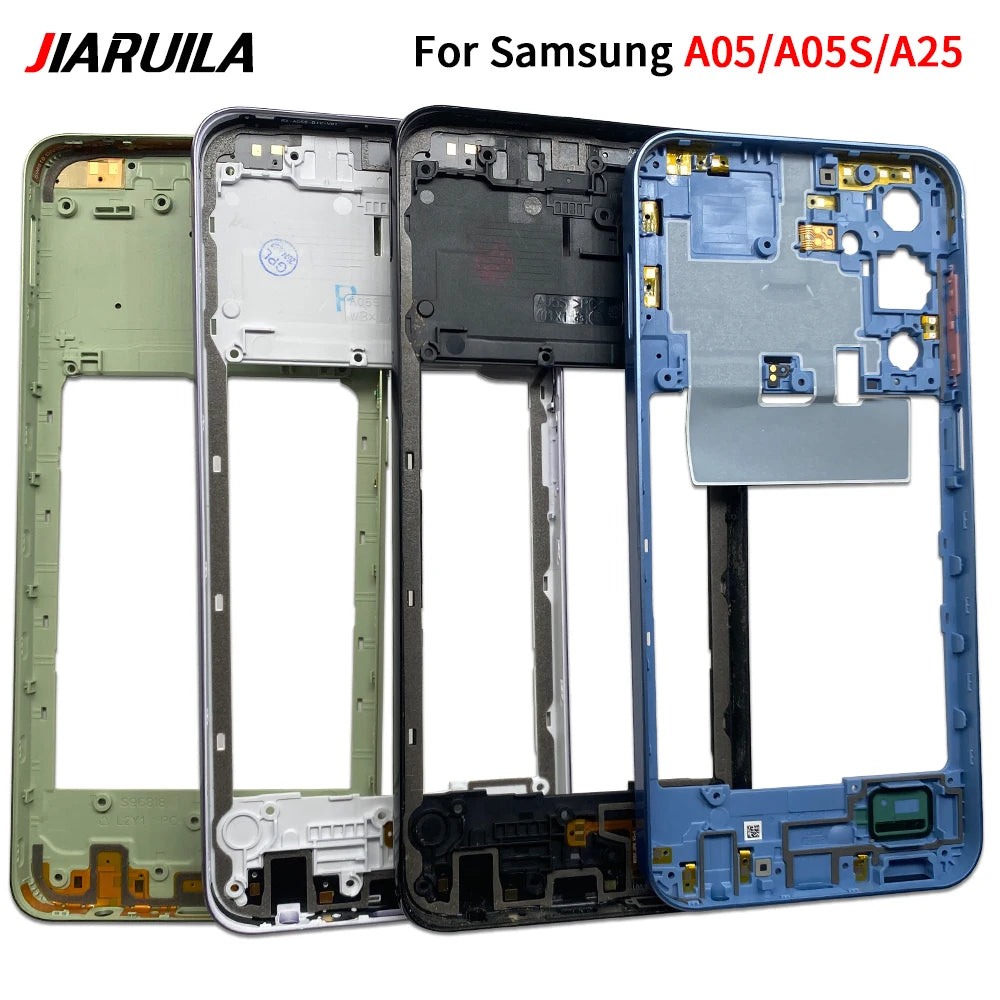 New For Samsung A15 4G A155F / A15 5G A156B / A05 / A05s / A25 5G Housing Middle Frame Bezel Middle Plate Cover Samsung phone repair parts