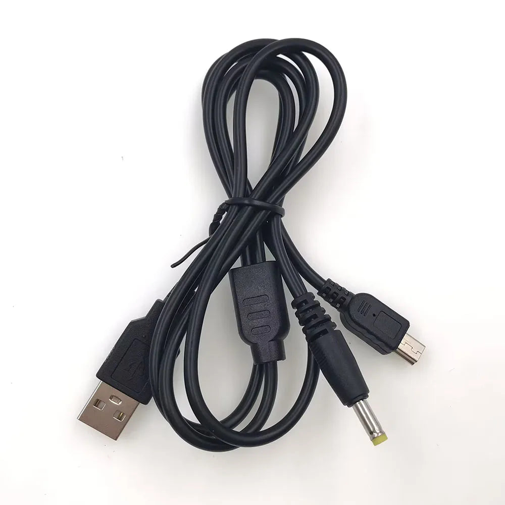 1-5pcs 2 in 1 USB Data Transfer Charge Charger Cable Cord For PSP 1000 2000 3000 To PC Game console repair parts