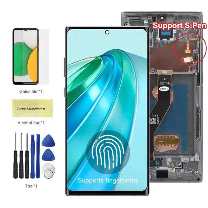 TFT Note 10 Plus Display Screen Assembly for Samsung Galaxy Note10+ N975F N975F/DS Lcd Display Touch Screen with Frame Parts Samsung phone repair parts