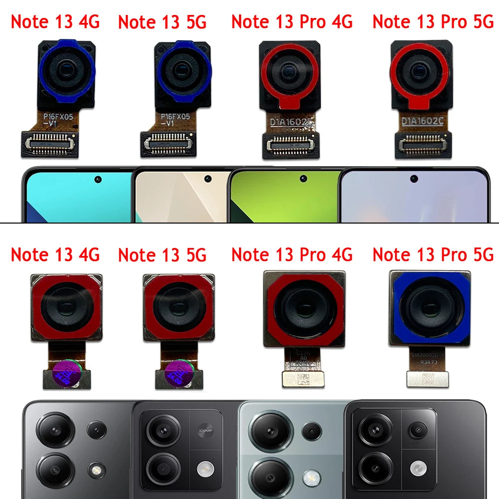 Front Camera Flex Back Rear Camera Module Flex Cable For Xiaomi Redmi Note 13 Pro Plus 4G 5G Xiaomi  Xiao mi phone repair parts