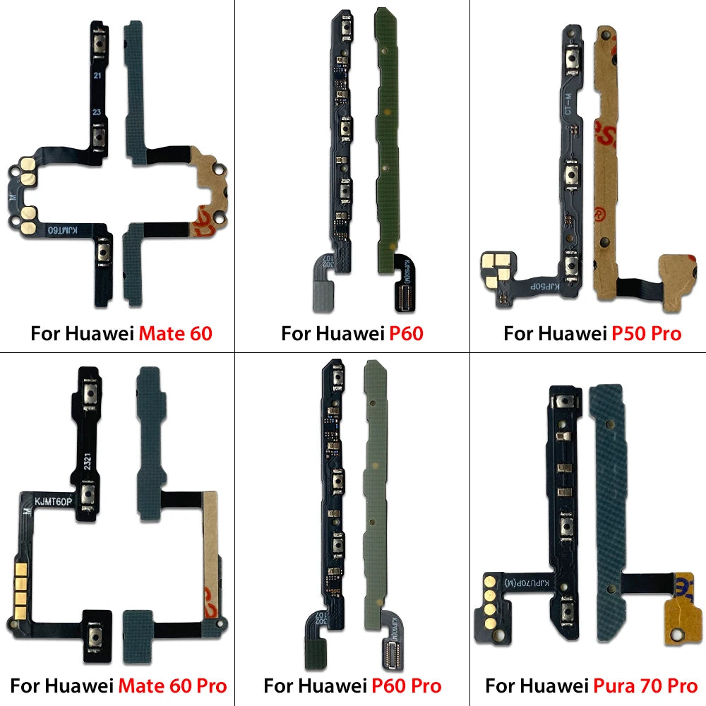 Power Switch On Off Button Volume control Key Button Flex Cable For Huawei P20 P30 P40 P50 P60 Pura 70 Pro Lite P50E Huawei phone repair parts