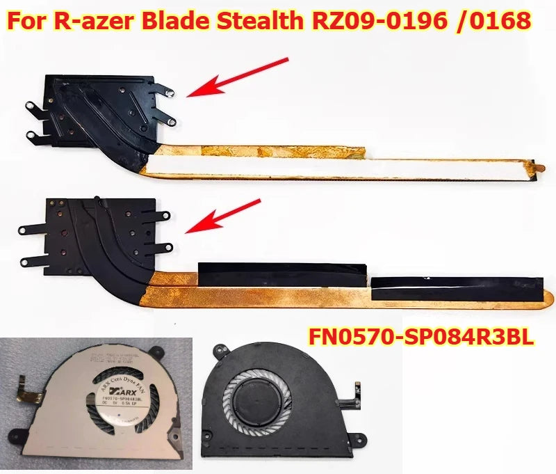 For Razer Blade Stealth 14 RZ09-0196 /0168 heatsink cooling FN0570-SP084R3BL Razer laptop repair parts