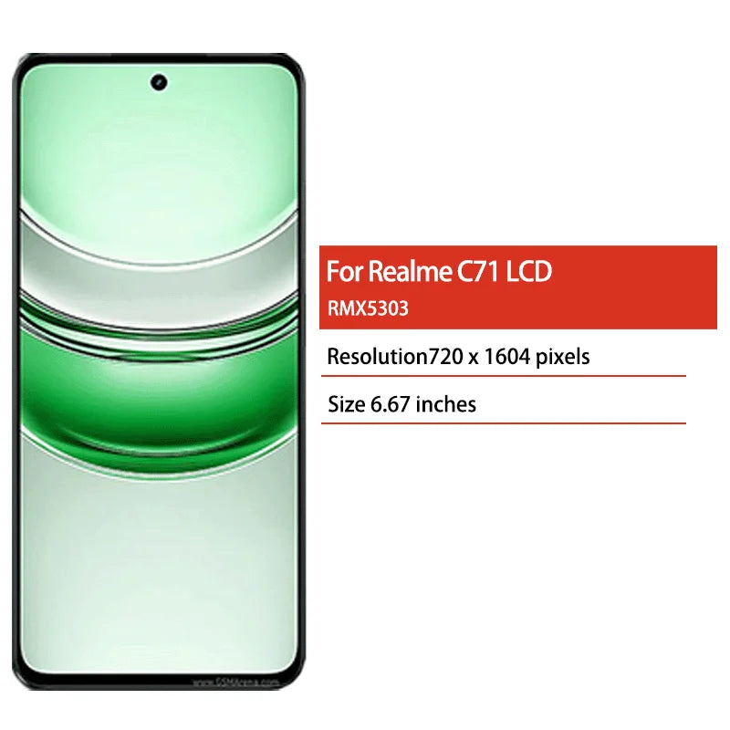 6.67”AAA+ For OPPO Realme C71 LCD RMX5303 Display Touch Screen Assembly For RealmeC71 LCD Replacement Repair Parts  Oppo phone repair parts