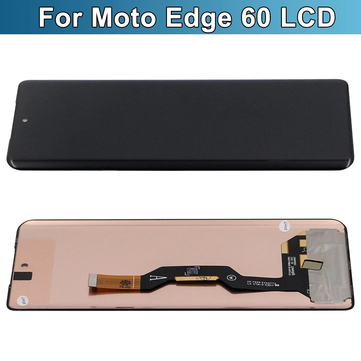 Amoled For Motorola Edge 60 LCD Display Touch Panel Digitizer Assembly Replacement LCD With Frame XT2505-1, XT2505-4 LCD Screen Motorola phone repair parts