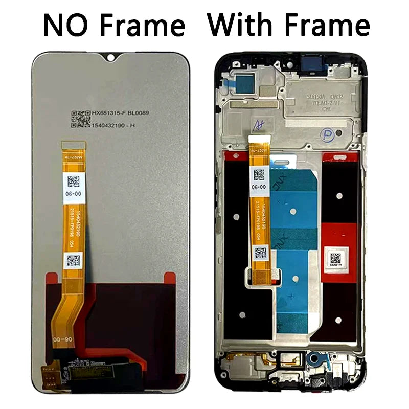 6.6" IPS LCD For Oppo Realme Narzo 50A Prime RMX3516 LCD Display Touch Screen Digitizer For Realme Narzo 50a Prime LCD Frame Oppo phone repair parts Realme phone repair parts