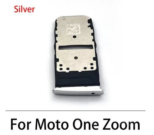 10Pcs,  SiM Tray For Motorola Moto One Macro Action Zoom Hyper Fusion Plus SIM Card Tray Slot Holder Replacement Parts Motorola phone repair parts