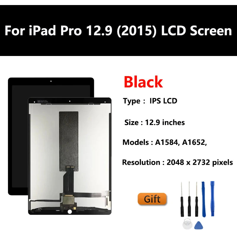 Tested LCD Display For Apple iPad Pro 12.9" A1584 A1652 A1670 A1671 A1821 2015 Touch Screen Digitizer Sensors Assembly Panel  iPad repair parts