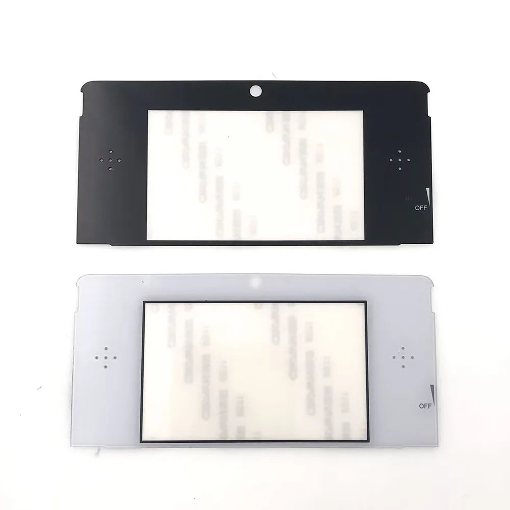 1-3PCS Replacement Black White Plastic Glass Upper Front Top Frame LCD Screen Mirror Lens Cover For Nintendo 3DS Game console repair parts