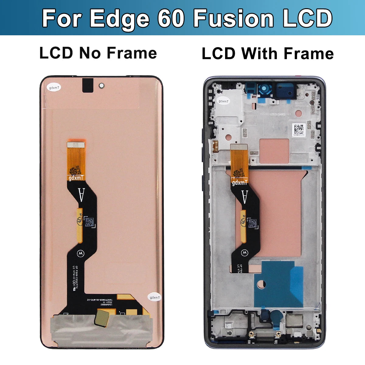 Edge60 Fusion XT2503-4 Display Screen With Fingerprint For Motorola Edge 60 Fusion LCD Display Touch Screen Digitizer Assembly Motorola phone repair parts