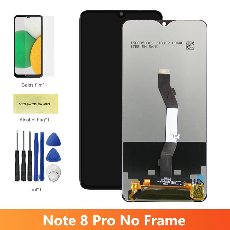 Screen for Xiaomi Redmi Note 8 Pro M1906G7I Lcd Display Digital Touch Screen with Frame for Xiaomi Redmi Note 8 Replacement Xiaomi phone repair parts