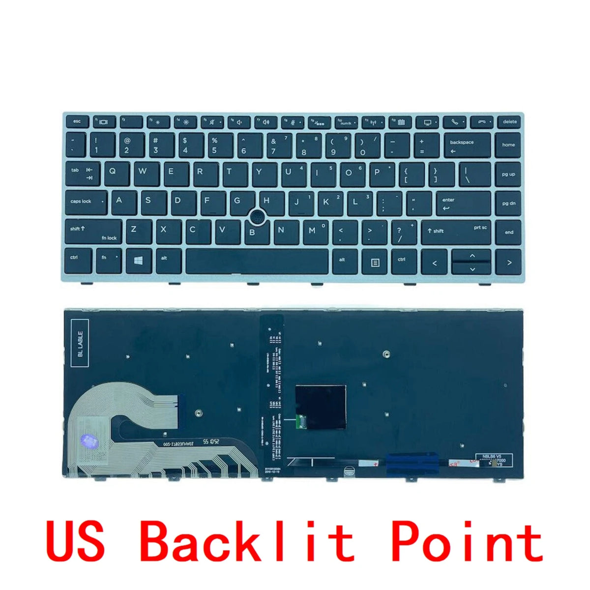 New US Russian Spanish UK Laptop Backlit Keyboard For HP EliteBook 840 G5 846 G5 745 G5 L11309-001 HPM17B3 L12375-251 L15540-251  HP laptop repair parts