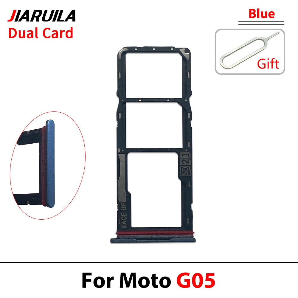 10Pcs/Lot, SIM Card Tray Slot Holder For Motorola Moto G05 G15 G25 G75 G85 G56 G96 Replacement Parts Motorola phone repair parts