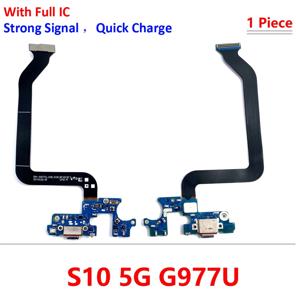 For Samsung S8 S9 Plus S10 Lite 5G G950F G955F G965F USB Charging Dock Connector Flex Cable Microphone Board Samsung phone repair parts