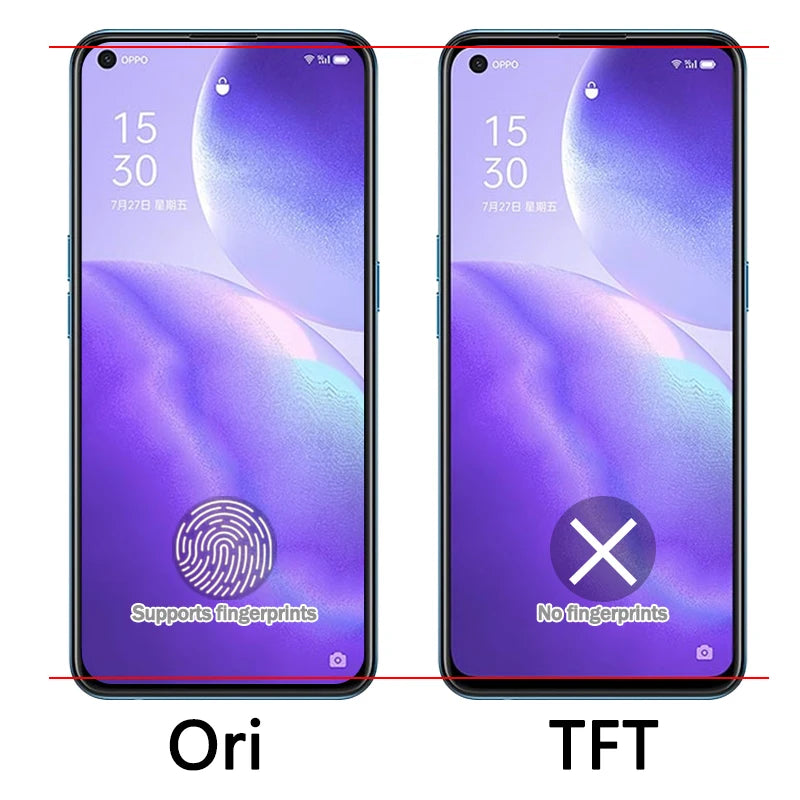 TFT For Oppo Reno 5 6 7 LCD X3 Lite Display Screen Touch Digitizer For Realme GT Neo/GT 5G/GT Mater Display 1+Nord 2/CE 5G Oppo phone repair parts Realme phone repair parts