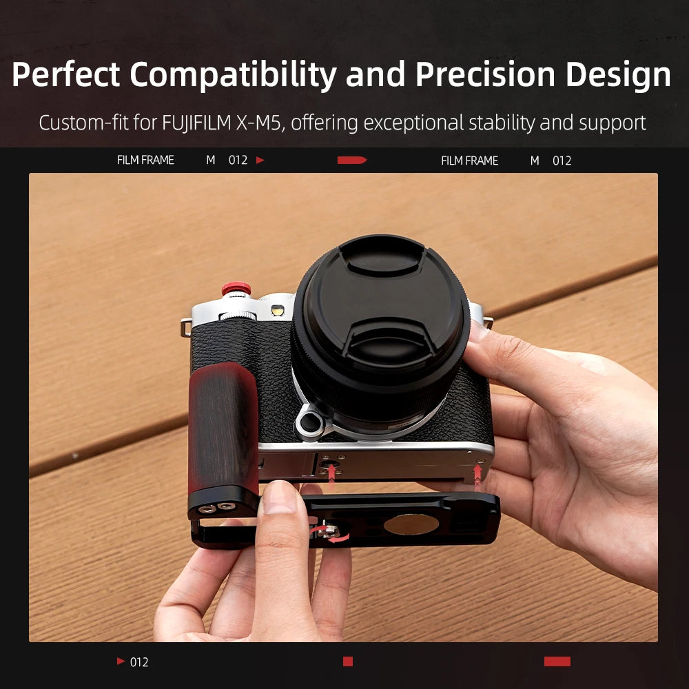 Flymile X-M5 Thumb Grip Aluminum Alloy Metal Thumb Up Grip for FUJIFILM X-M5 Camera with Hot Shoe Thumb Rest Support Holder Digital camera repair parts