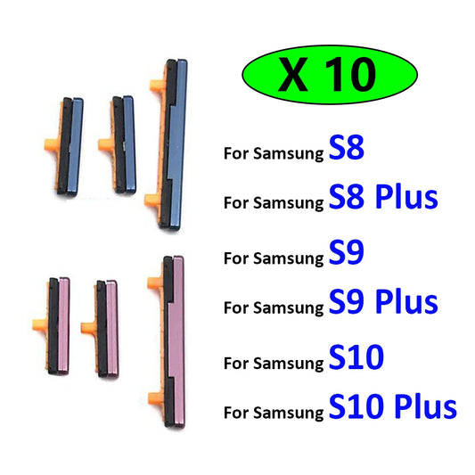 10Pcs/Lot, New For Samsung S8 S9 S10 Plus Note 8 Power Button + Volume Side Button Replacement Parts Samsung phone repair parts
