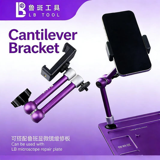 LUBAN CB25 Cantilever Bracket  360° Rotating Mechanical Arm for Phone Holder Microscope Repair Plate Tripod Repair Tools Professional Repair Tools