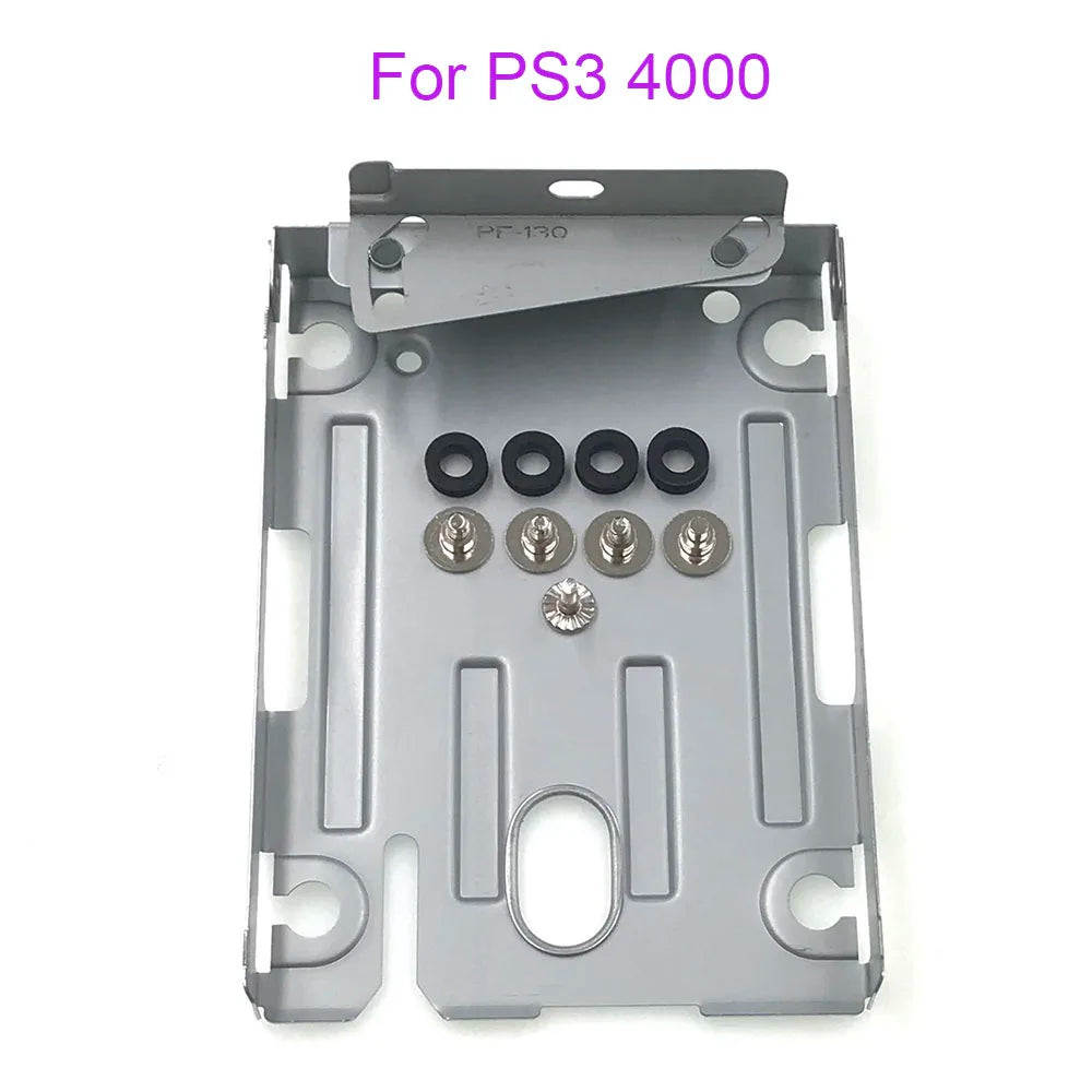 For PS4 1000 1100 1200 Slim Pro Hard Disk Drive Bracket for PS3 Slim 2500/3000 PS3 4000 HDD Metal Frame With Screws Game console repair parts