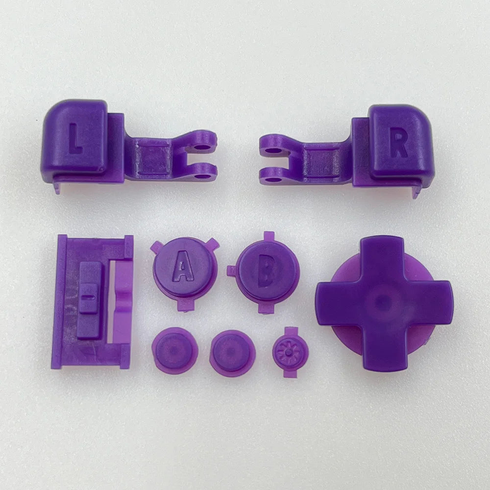 100sets Plastic Full Set Buttons For Gameboy GBA SP A B L R Select Start Power On Off Volume Buttons D Pad Key Game console repair parts