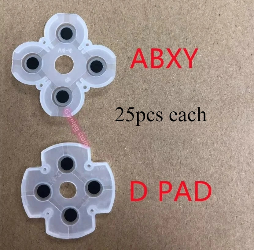 50PCS for Playstation 4 PS4 Game Controller JDM-050-055 030 040 001 011 Keypad Button ABXY D Pad Silicone Conductive Rubber Set  Game console repair parts