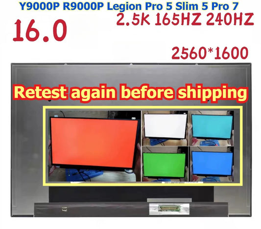 16.0" 240Hz 165Hz For Lenovo Y9000P R9000P Legion Pro Slim 5/7 16IRH8 16IRX8 16APH8 LCD screen Display MNG007DA2-3 NE160QDM-NZ3