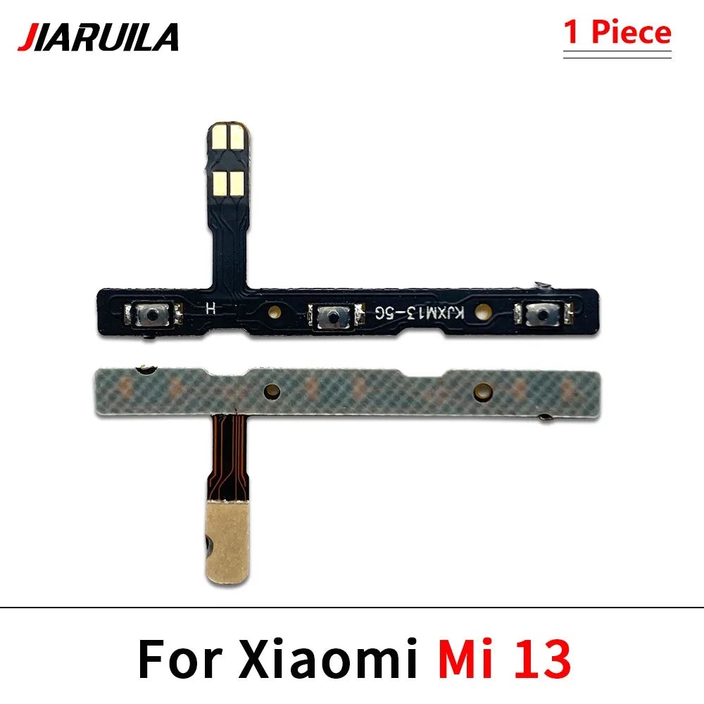 10Pcs, Volume Button Power Switch On Off Button Flex Cable For Xiaomi Mi 11 11T 12 12T 12s 13 14 Pro Lite 12s Ultra  Xiaomi  Xiao mi phone repair parts