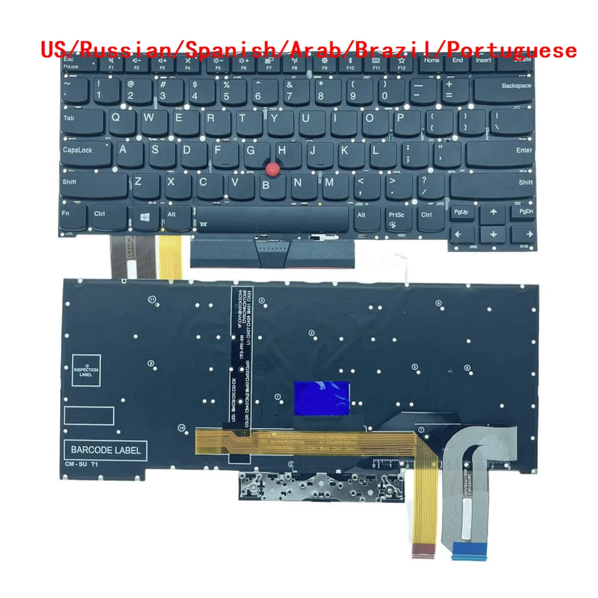 US RU SP AR BR PT Backlit Keyboard For Lenovo Thinkpad T490s T495s, X1 Extreme Gen 1/ Gen 2 , P1 Gen 1 / Gen 2 Lenovo laptop repair parts