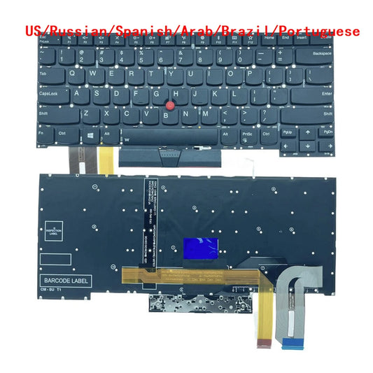 US RU SP AR BR PT Backlit Keyboard For Lenovo Thinkpad T490s T495s, X1 Extreme Gen 1/ Gen 2 , P1 Gen 1 / Gen 2 Lenovo laptop repair parts