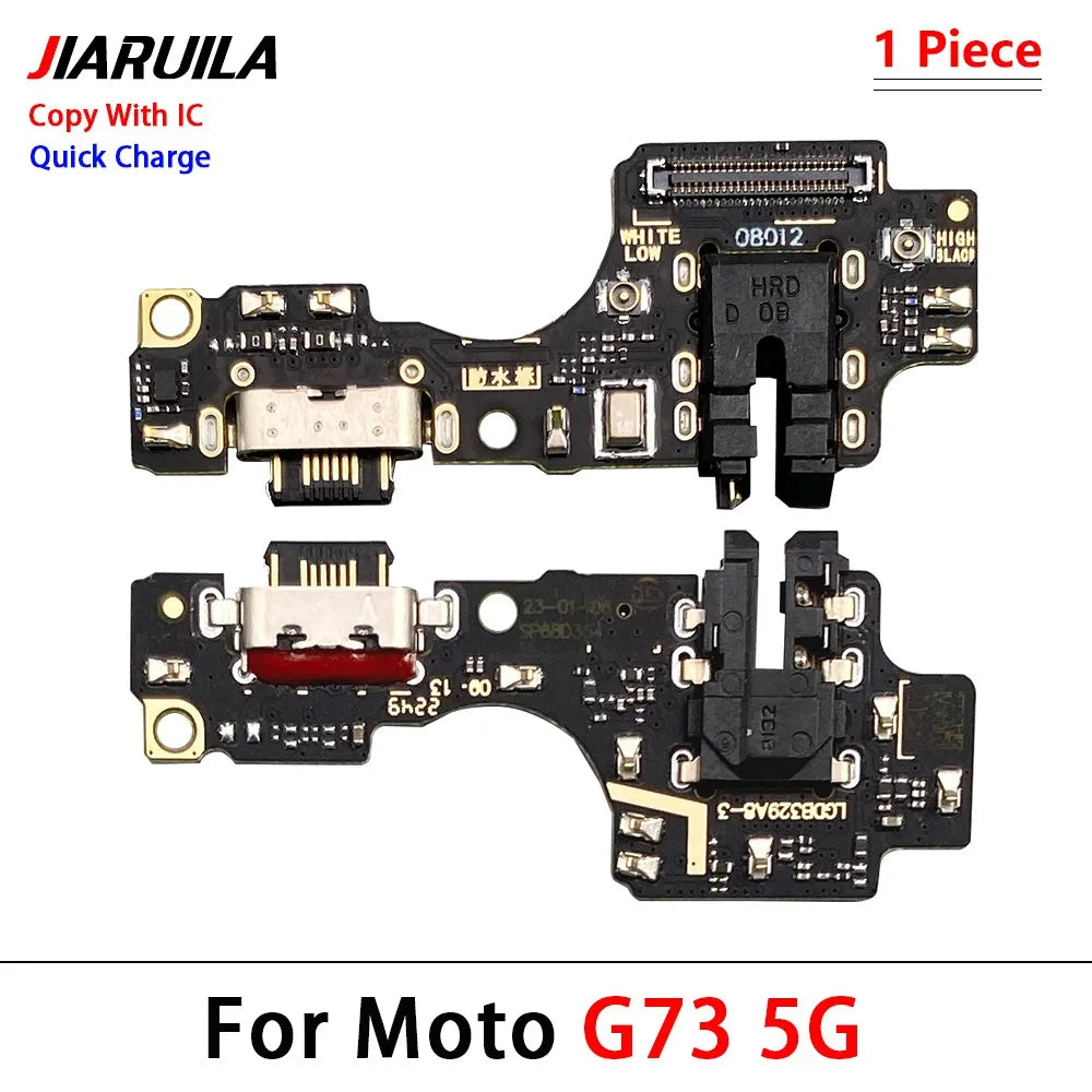 32Pcs, USB Charge Port Connector Charging Board Flex Cable For Moto G22 G32 G42 G52 G62 G72 G13 G23 G53 G73 G04 G14 G24 G34 5G Motorola phone repair parts