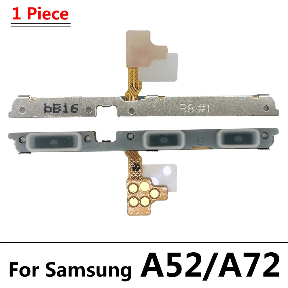 50Pcs, Power On Off Volume Side Button Key Flex Cable For Samsung A02 A02S A22 A32 A52 A72 A03s A03 A04 A04s A33 A53 A73 5G 4G Samsung phone repair parts