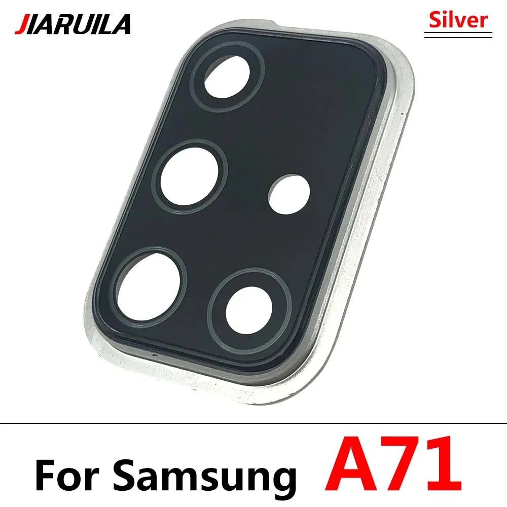 New For Samsung A71 A715 A715F Housing Back Rear Camera Glass Lens With Cover Frame Holder Samsung phone repair parts