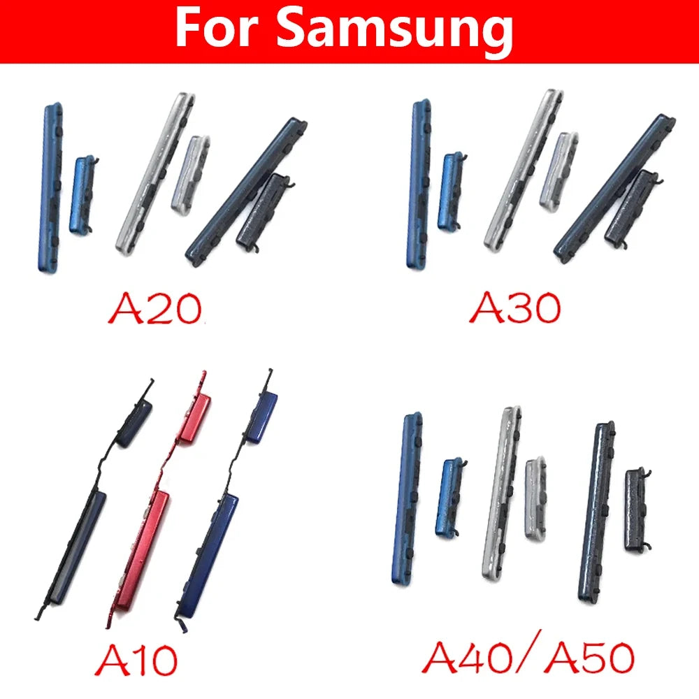 10Pcs, New Power Button Volume Side Button Key For Samsung A10 A20 A30 A40 A50 A70 A80 A31 A51 A71 A10s A20s A21s A30s A50s Samsung phone repair parts