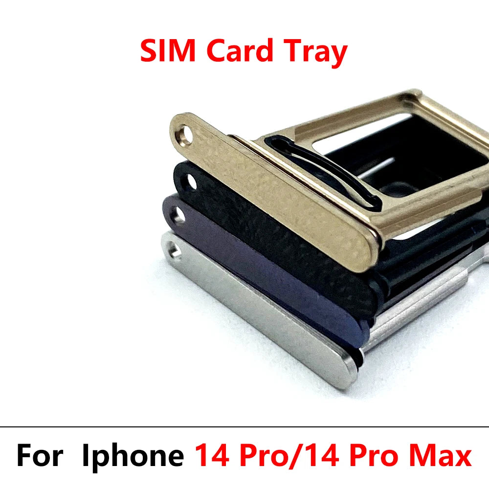 10Pcs/Lot, New Dual Sim Card slot tray Holder For iPhone 14 Pro 14Pro Max 14 Plus Repair Parts iPhone phone repair parts
