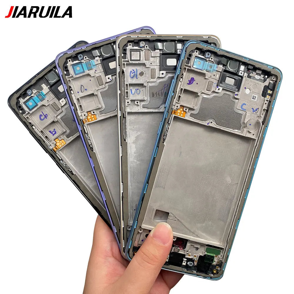 New Front Housing LCD Display Frame For Samsung A02 A02s A12 A22 A32 A52 A52s A72 4G 5G Housing Middle Frame Bezel Plate Cover Samsung phone repair parts