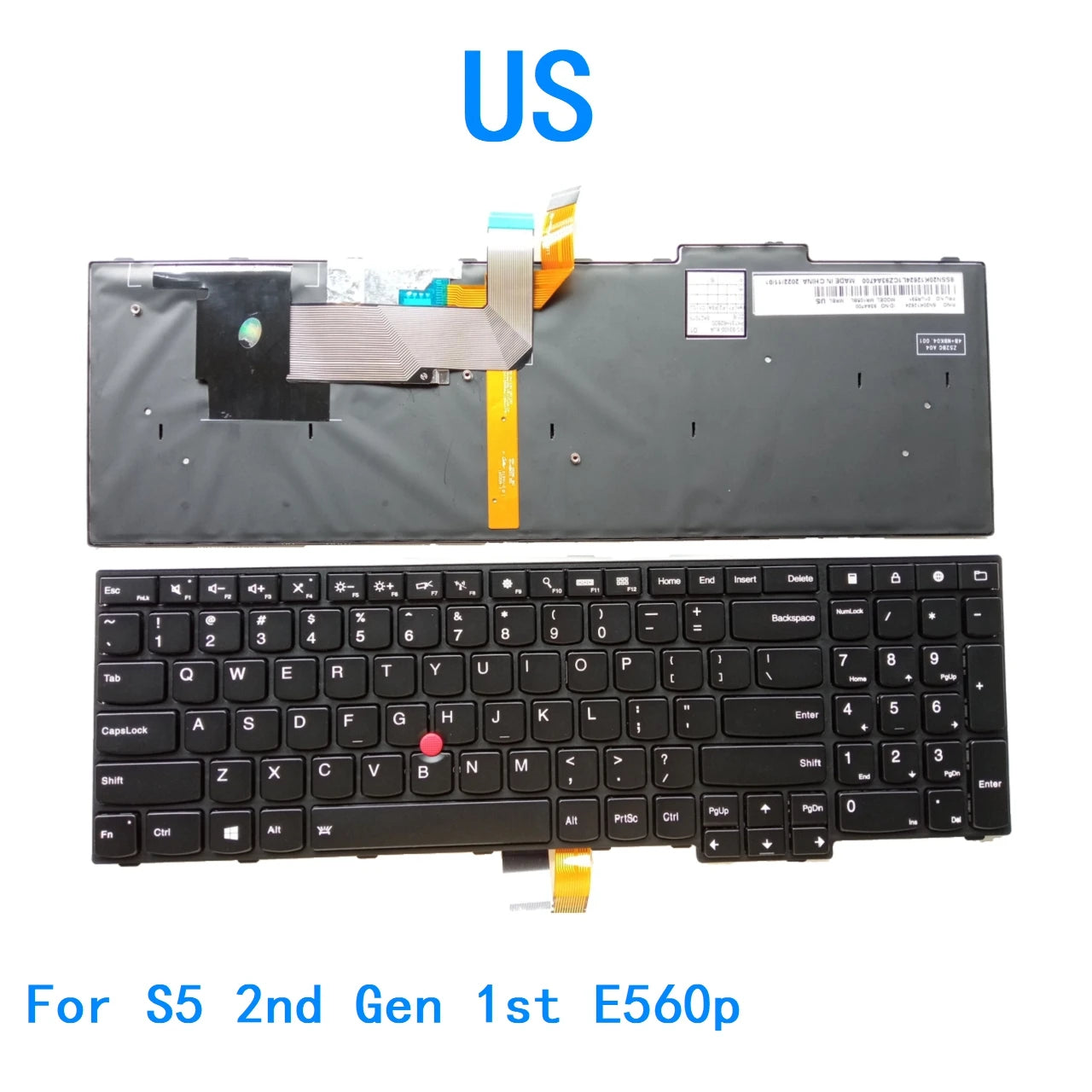 New US Language Backlit Keyboard For Lenovo Thinkpad S5 2nd Gen 1st E560p Notebook PC Replacement Keyboard Lenovo laptop repair parts