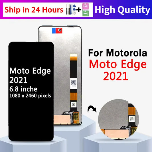 6.8' Screen For Motorola Edge (2021) LCD XT2141-1 Display Touch Panel Digitizer Assembly For Moto Edge 2021 Screen Replacement Motorola phone repair parts