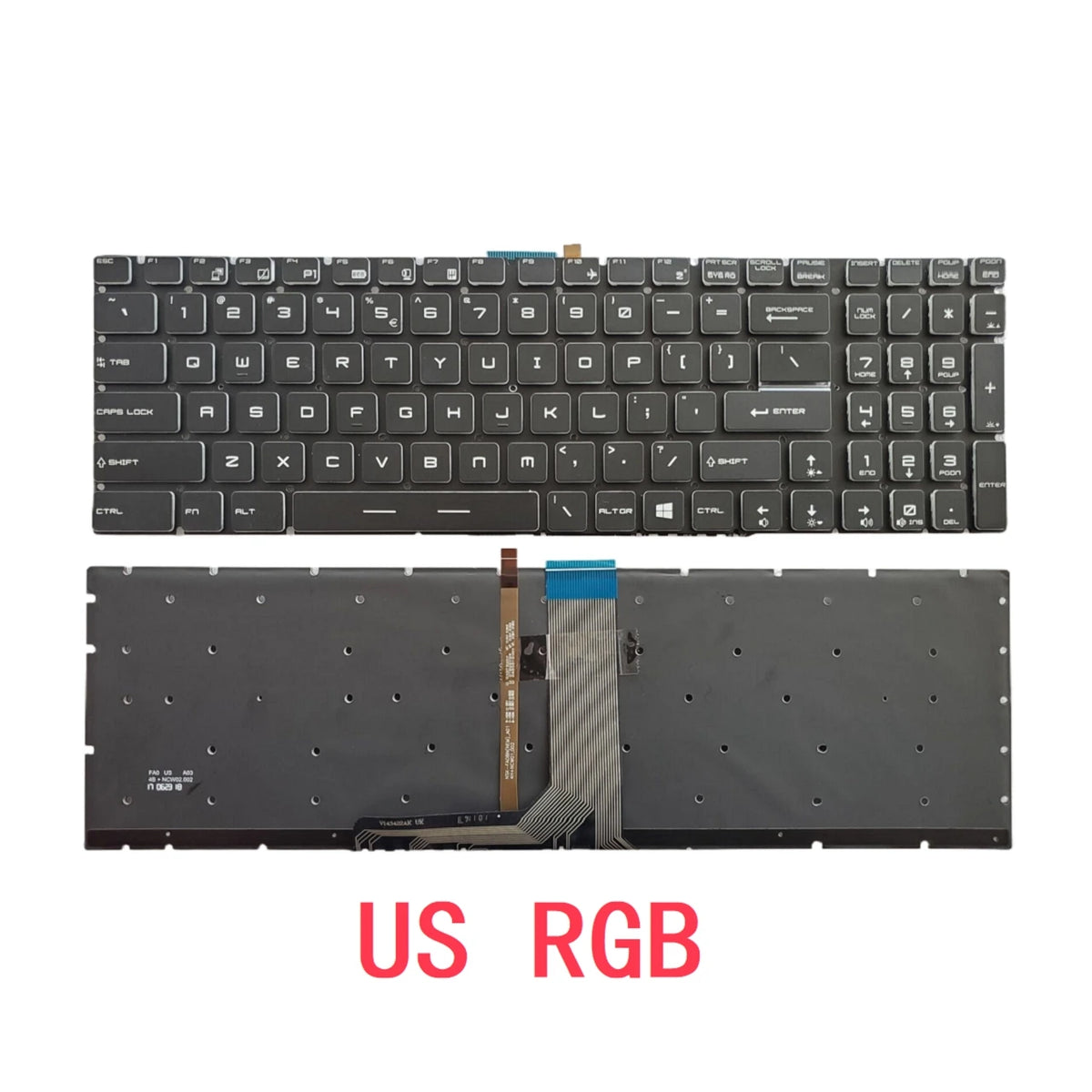 New US Russian Spanish Arab Portuguese Laptop RGB Keyboard For MSI GS60 GS70 GT62 GT72 GE62 GE72 GL62 GL72 GP62 GP72 GL63 GL73 MSI laptop repair parts