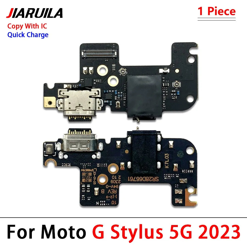 10Pcs, USB Charging Connector Board Port Dock Flex Cable For Moto G Stylus Power Play Pure G 5G Plus 2020 2021 2022 2023 2024 Motorola phone repair parts