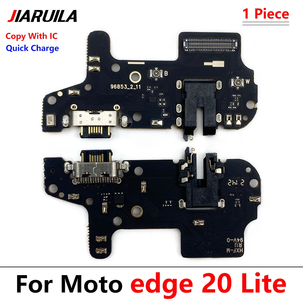10Pcs, USB Charge Port Dock Connector Charging Board Flex Cable For Moto Edge 20 Lite S 40 30 50 Neo Fusion Ultra Plus Pro 2021 Motorola phone repair parts