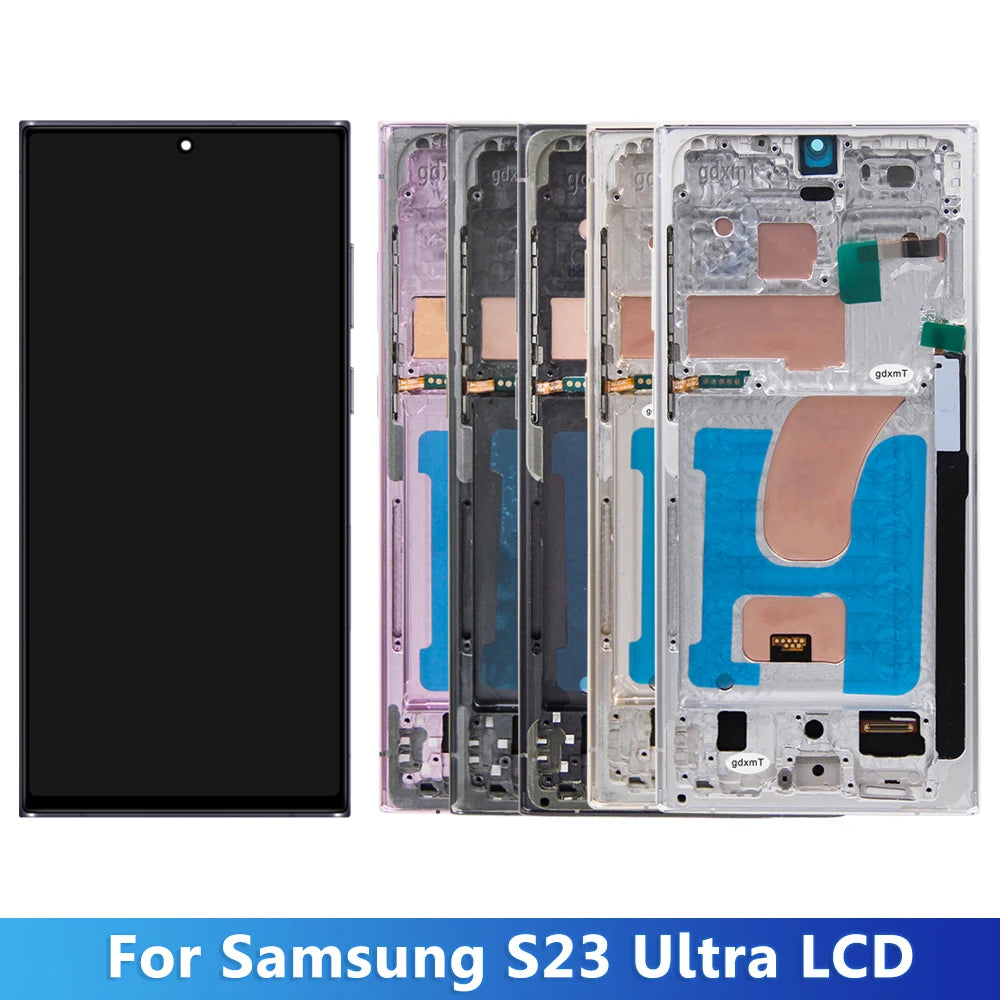 TFT Screen for Samsung Galaxy S23 Ultra S918B S918B/DS Lcd Display Digital Touch Screen with Frame for Samsung S23 Ultra Samsung phone repair parts