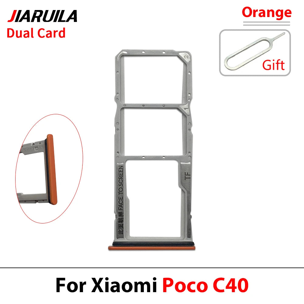 New SIM Card Slot SD Card Tray Holder Adapter For Xiaomi Poco C40 C65 C75 Repair Parts  Xiaomi  Xiao mi phone repair parts