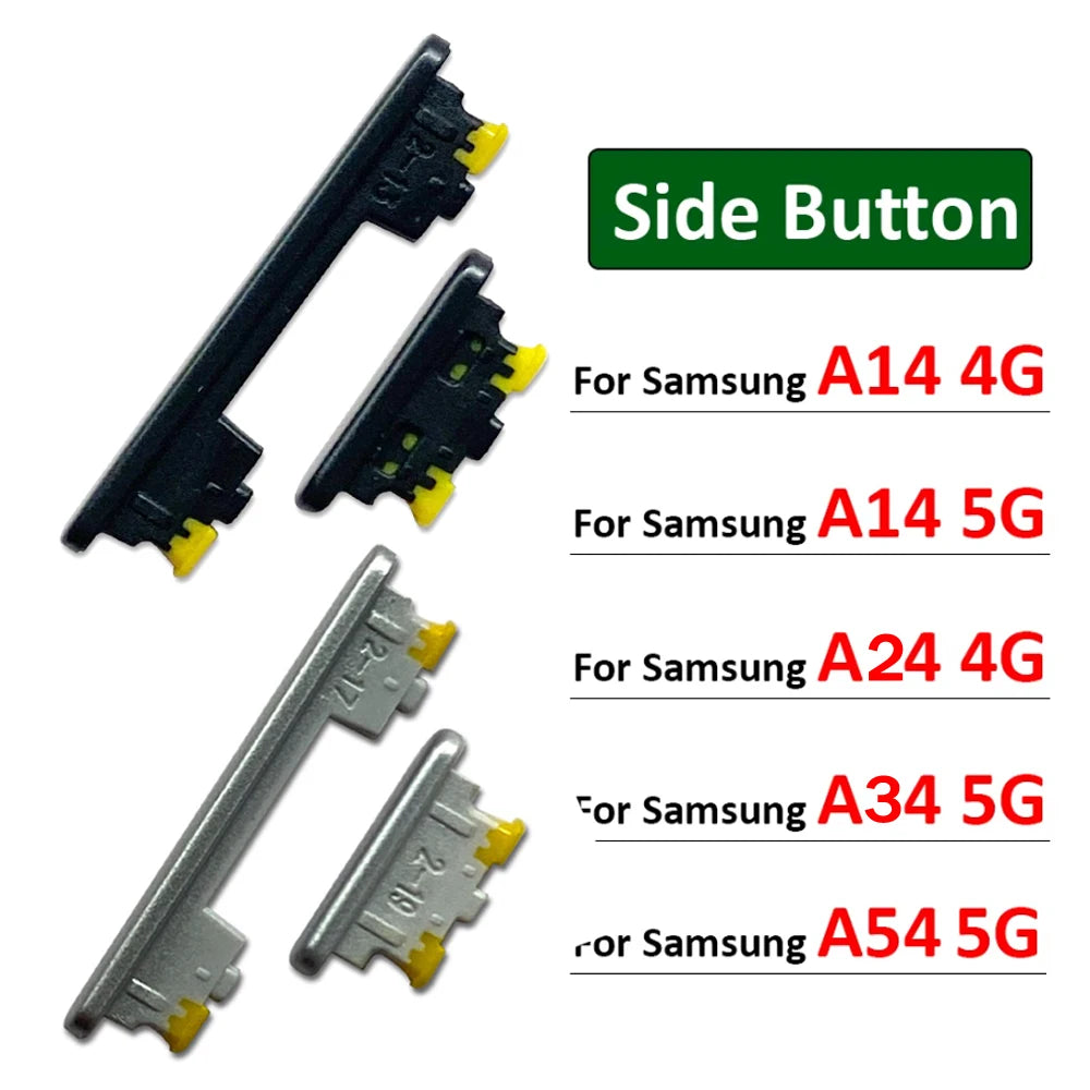 New For Samsung A14 A24 A34 A54 4G 5G Side Key Power and Volume Buttons Button Replacement Parts Samsung phone repair parts