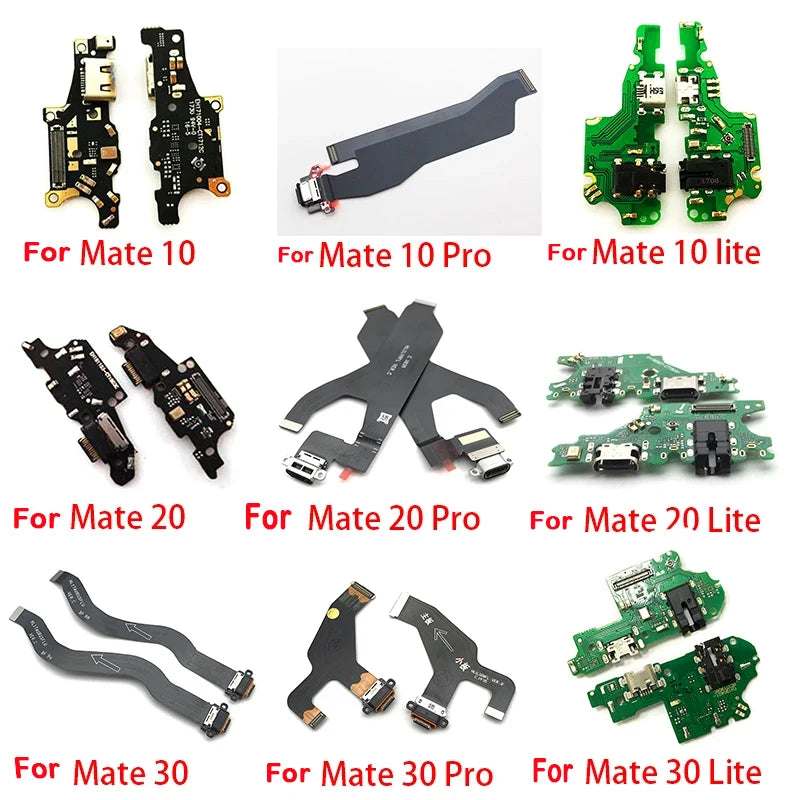 New USB Dock Charging Charger Port Flex Cable Module Board For Huawei Mate 10 20 Pro 30 Lite 20X S 7 8 9 Replacement Huawei phone repair parts