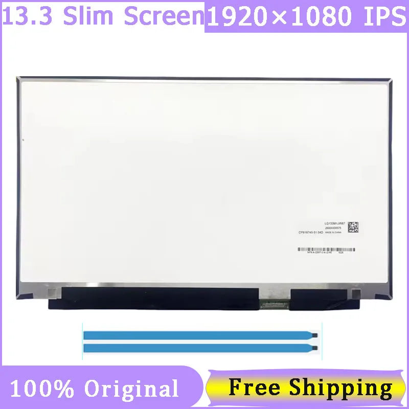 Slim 30 Pin Laptop Screen 13.3 Inch LQ133M1JW67 FHD 1920x1080 IPS Display Matrix Panel for Laptop Replacement