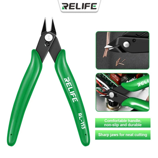 RELIFE RL-113 Precision Diagonal Cutting Pliers Cable Wire Cutter Electronic Repair Hand Tools Convenient Durable Professional Repair Tools