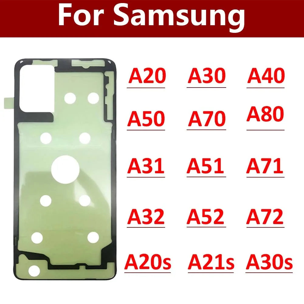 2Pcs Adhesive Sticker Back Housing Battery Cover Tape Waterproof For Samsung A20 A30 A50 A70 A20s A21s A30s A51 A71 A32 A52 A72 Samsung phone repair parts