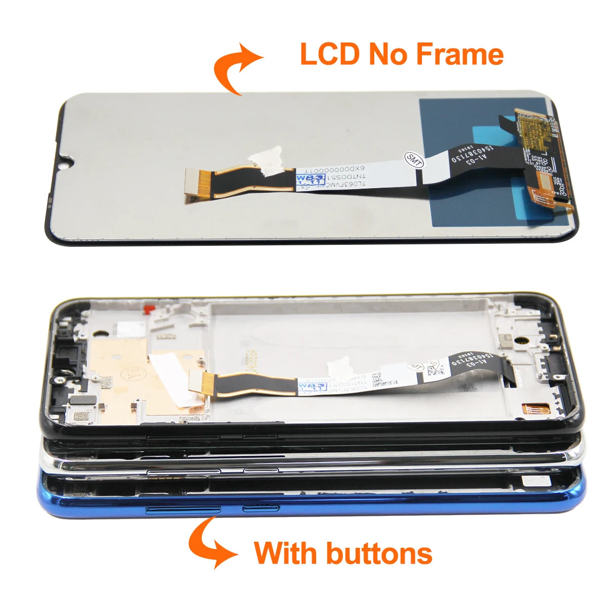 for Xiaomi Redmi Note 8 Lcd Screen Display Digital Touch Screen with Frame for Redmi Note 8 M1908C3JH M1908C3JG Replacement Xiaomi phone repair parts